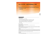 Charter Plastics - Model PE 4710 - Black - IPS - Geothermal Iron Pipe Brochure