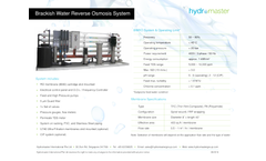 Brackish Water Reverse Osmosis System Brochure