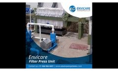 Envicare`s - Filter Press System for Sludge Handling - Video