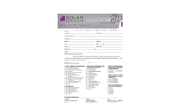 Solar Power-Gen Conference & Exhibition 2013 - Registration Form
