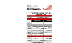 POWER-GEN Middle East 2013 Conference Grid