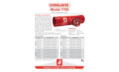 CORRinSITE 7700 Inline Pipe Corrosion Monitor - Technical Data Sheet