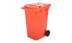 BTP - Model BT240B-1 - Orange Plastic Waste Bin