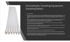 Groundwater Sampling Equipment.Sampling Bailers - Brochure
