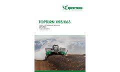 Komptech Topturn - Model X55/X63 - Compost Turner for Triangular Windrows - Brochure