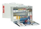 First Aid Only - Model 90572AC - 75 Person 2 Shelf First Aid Metal Cabinet, ANSI A+, Type I & II, with Medications