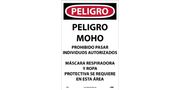 Danger Microbial Hazard Spanish Paper Sign