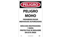 NMC - Model D995 - Danger Microbial Hazard Spanish Paper Sign