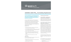 Ecotech Aurora - Model 2000 - PM Correlating Nephelometer - Brochure