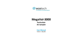 Acoem MegaVol - Model 3000 - Particulate Air Sampler - User Manual