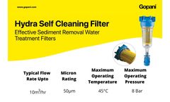 Gopani Introducing HYDRA Cost Saving Reusable Filters with Self Cleaning System