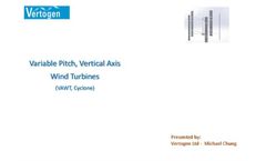 Variable Pitch Vertical Axis Wind Turbine Brochure