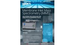 HPR-40 DSA Membrane Inlet Mass Spectrometer - MIMS - Brochure
