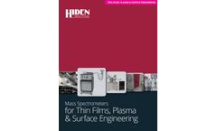 Mass Spectrometers for Thin Films, Plasma and Surface Engineering - Brochure