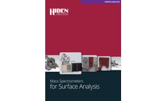 Mass Spectrometers for Surface Analysis - Brochure