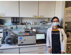 PhD Student Bixian Ying in the MEET – Münster Electrochemical Energy Technology, University of Münster with the HPR-20 EGA