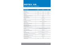 Rotex - Model XR 5 | 6 | 7 - Rear-Mounted Disc Mower Conditioner - Technical Data