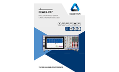 Dewetron - Model DEWE2-PA7 - Precision Mixed Signal Power Analyzer for Multiphase Measurements Brochure