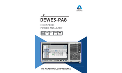 Dewetron - Model DEWE3-PA8 - Precision Multi Power Analyzer for Polyphase Measurements  Brochure