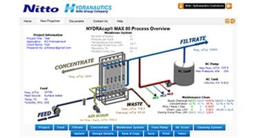 HYDRAcap MAX - Ultrafiltration Membrane Simulation Software