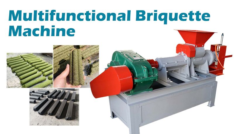 Practical! Multifunctional Briquette Machine for Making Briquettes from Charcoal, Grass, Clay-0