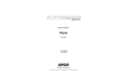 APG - Model Series PG10 - IP65 Digital Pressure Gauge with 5.5 - User Manual