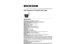 Model WFH20 - WiFi Temperature & Humidity Data Logger Brochure