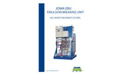 Jowa - Model EBU - Emulsion Breaking Unit - Brochure