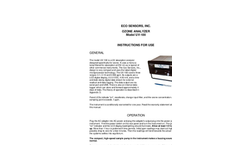 Spectrex - Model UV-100 - Ozone Analyzer – Manual