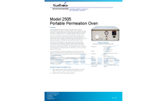 Sabio - Model 2505 - Portable Permeation Oven - Brochure