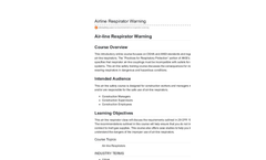 Air-line Respirator Warning Online Course - Datasheet