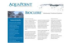 /Aquapoint Bioclere - Model SF - Wastewater Treatment Systems - Brochure