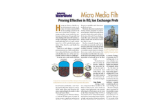 `Micro Media Filtration Proving Effective in RO, Ion Exchange Pretreatment` - Industrial Water World