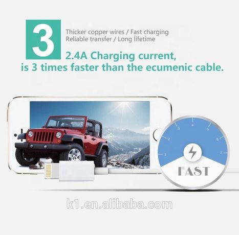 KAL002 Original for iPhone USB Cable Charging Data Sync Line with 2A Fast Charging Function-3