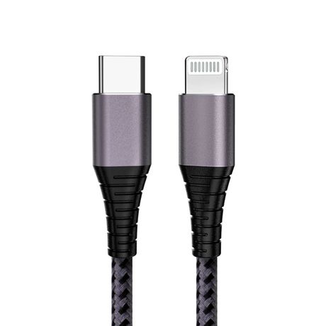 KAL020 023 PD 3A Fast Charger Cable Lightning to Type C Nylon Braided Data Cable for iphone 8 X Xr-0