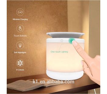 KET001-Night Light with Wireless Charger Atmosphere Light with Adjustable Color and DC Power Adapter