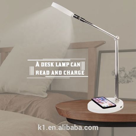 KET002 Wireless Charger Folding Table Lamp Metal Lamp Arm Can Rotate From Multiple Angles-1