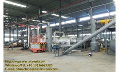 Full continuous waste tire to fuel oil pyrolysis plant