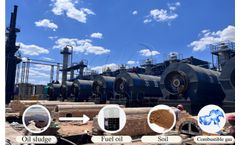 Waste Oil Sludge Tar Pyrolysis Machine Running Site Live Show
