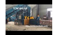 TCM-HPA100C fully automatic waste occ paper cardboard baler Video