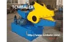 TCM BALER-Hydraulic small scrap alligator shear Sweden Finland Estonia Video
