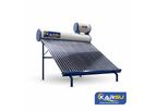 Karsu - Model 24 Tubes Chrome 50 Liters - Evacuated Glass Tubes Solar Water Heating System
