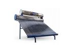Karsu - Model 36 Tubes Chrome - Evacuated Glass Tubes Solar Water Heating System