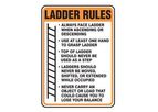 Accuform - Model MCRT543VS - Ladder Rules Safety Sign