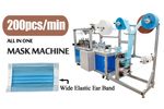 200-250pcs/min Wide Earloop Mask Machine | Surgical Mask Making Machine - Video