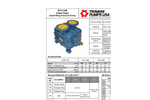 Travaini Pumps - Model TRVX 1253/1255/1257 - Single Stage Liquid Ring Vacuum Pump - Cut Sheet