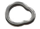 Yongmiao - Model N9223 - Solid Stainless Steel - Pear-Shaped Rings Fishing Ring