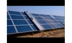 Water free automatic cleaning robot for solar power plants Video