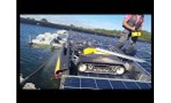 SolarCleano robot cleaning floating solar panels Video