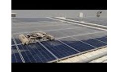 SolarCleano solar panel dry cleaning robot in the Middle East Video